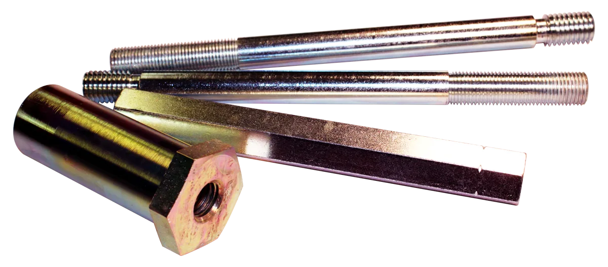 Production machined and plated threaded shafts and turned parts